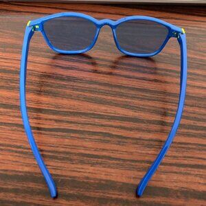 Kids' Blue Anti-Glare Eyeglasses – Durable Frame with Yellow Accents